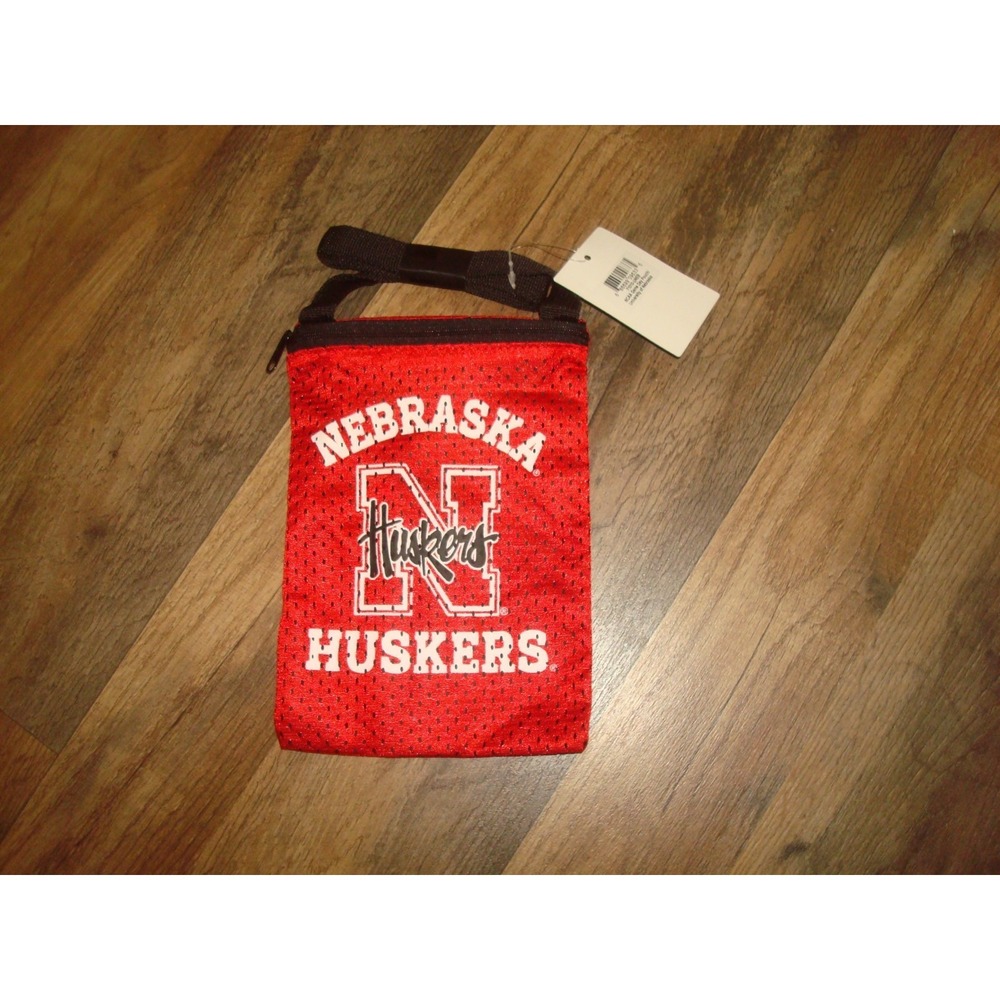 NEBRASKA CORNHUSKERS  6X8 ‎ BAG PURSE POUCH  DEADSTOCK  VINTAGE TT3
